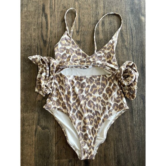 aerie Other - Aerie Women's Cheetah Leopard Wrap One Piece Bathing Suit Size Small